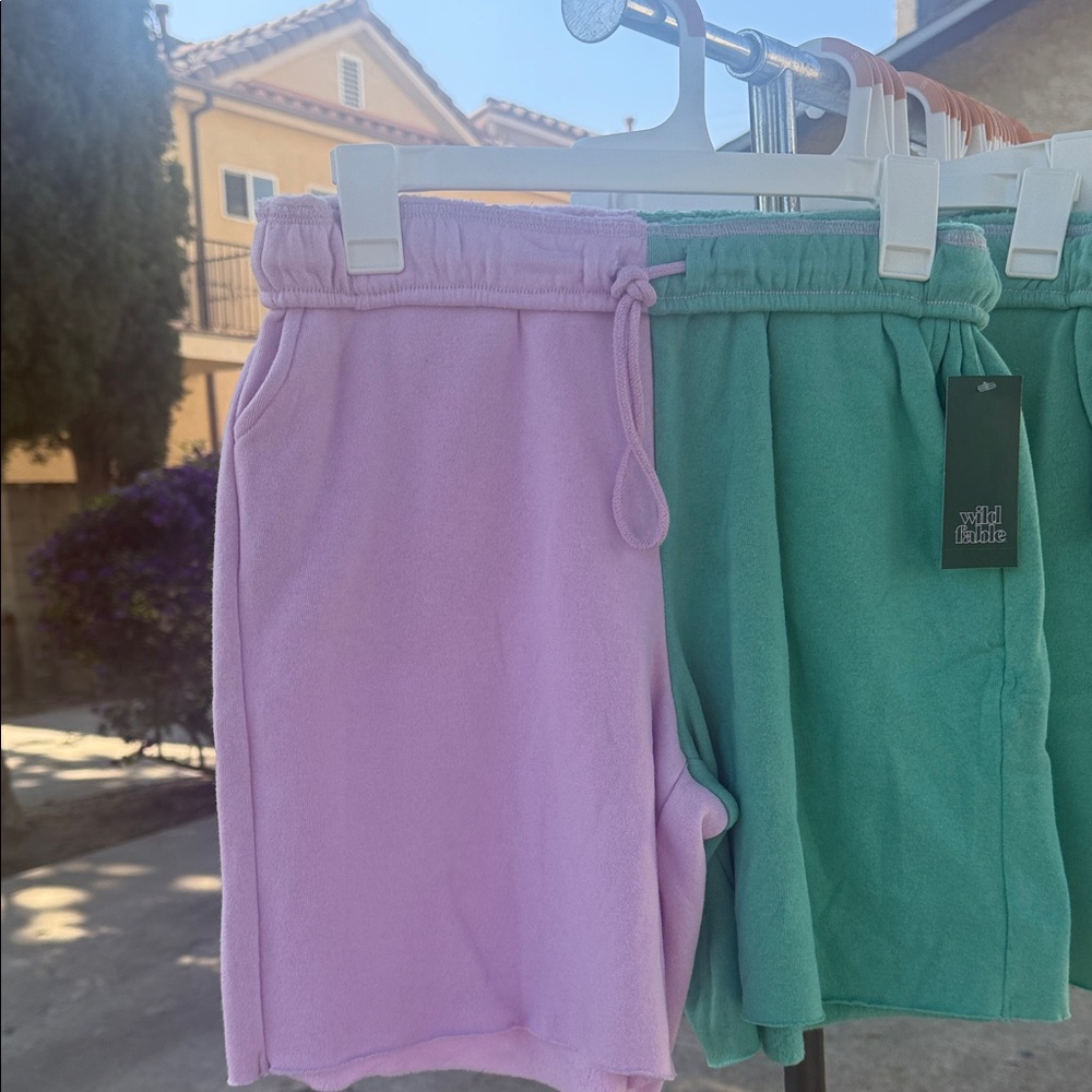 Wild Fable Pastel Pink and Green Shorts
